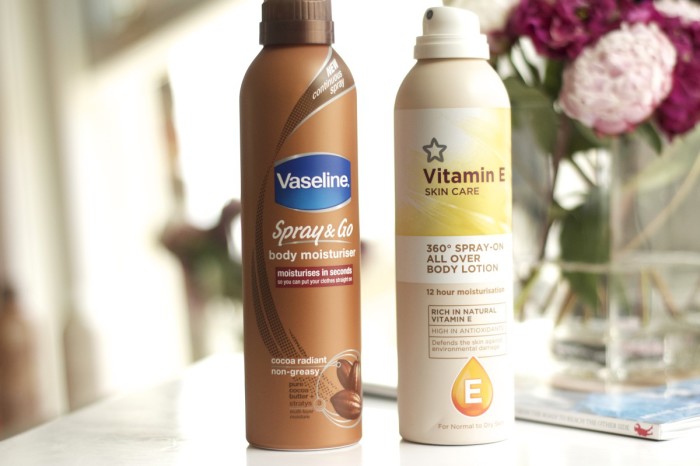 Made From Beauty Vaseline Spray and Go Vs Superdrug Vitamin E All Over Body Lotion