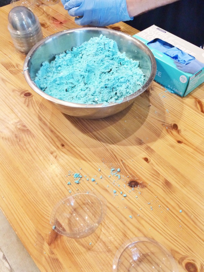 Made From Beauty Making Lush Big Blue Mixing