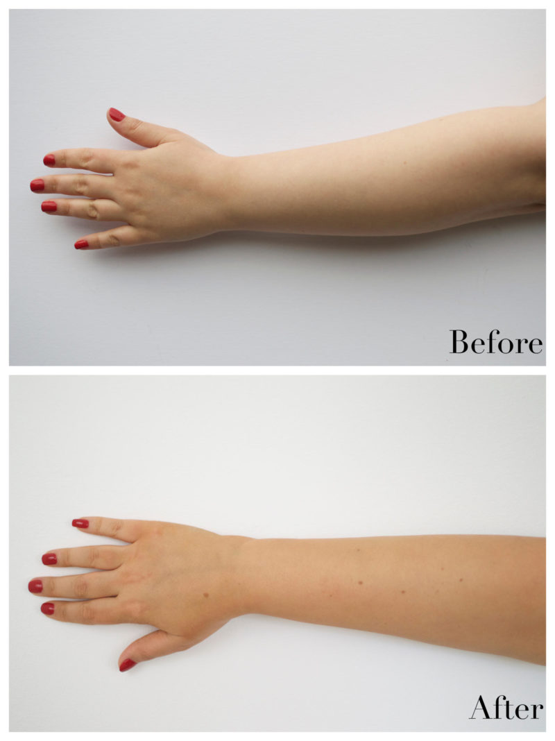 Bellamianta Self Tanning Tinted Lotion before and after